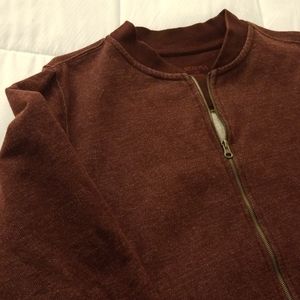 Used Burgundy Zip Up Mens Jacket